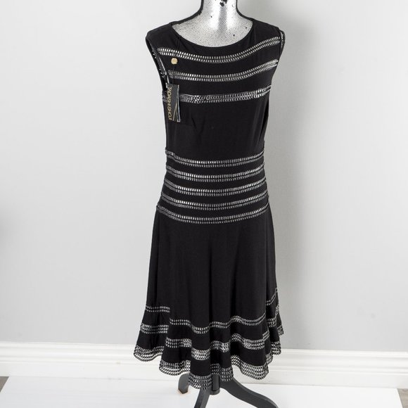 NWT Tadashi Shoji metallic inset dress - L - Picture 1 of 8